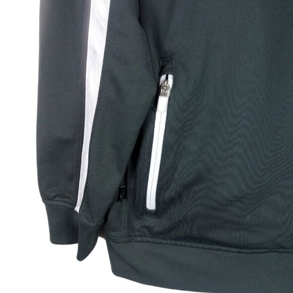 Nike Mens Jordan Warm-Up Starter Jacket Medium Gray St Louis Patch Logo Pockets - Picture 7 of 8